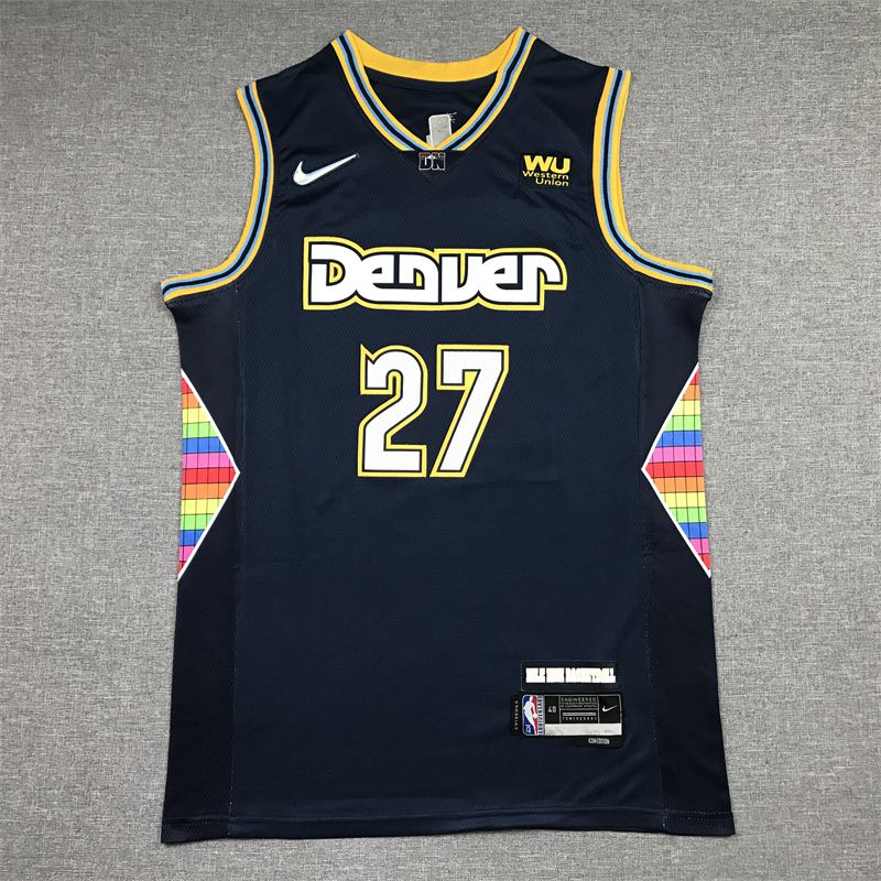 Men Denver Nuggets 27 Murray Dark blue 2022 City Edition Nike NBA Jersey